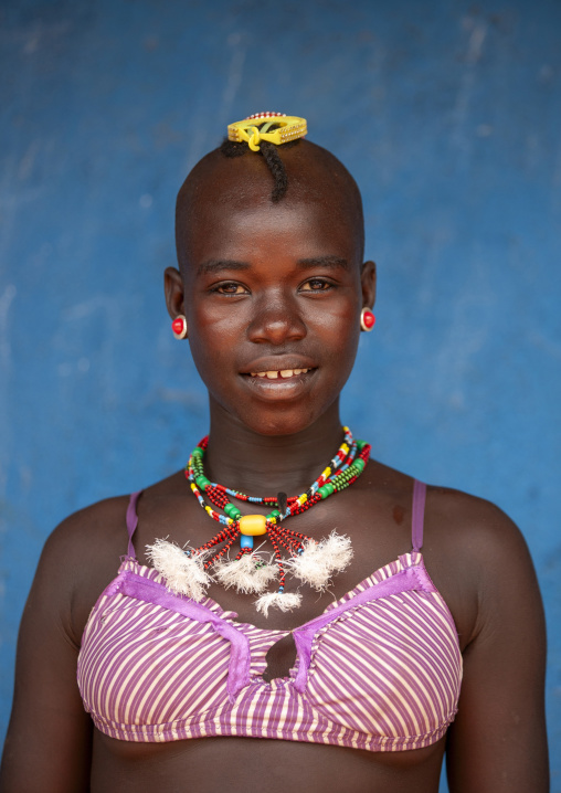 Banna tribe girl portrait, Dimeka, Omo valley, Ethiopia