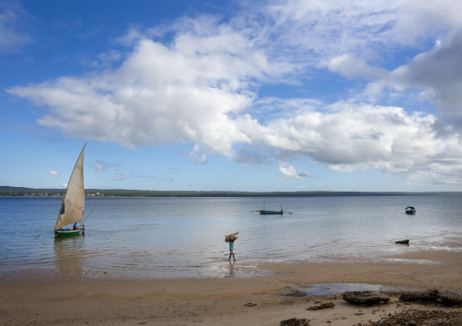 Dhow in the bay, Inhambane, Inhambane province, Mozambique
