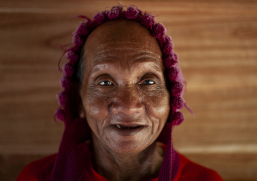 Portrait of a Bru minority man, Sekong province, Katou, Laos