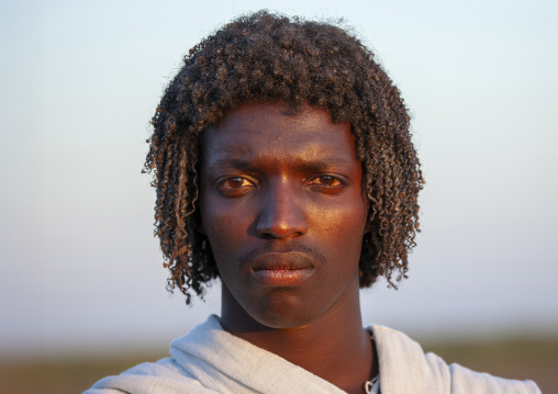 Afar tribe man with traditional hairstyle, Assaita, Afar regional state, Ethiopia
