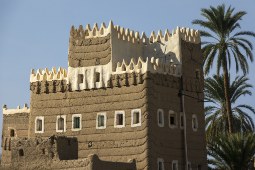 Traditional old mud house, Najran Province, Najran, Saudi Arabia