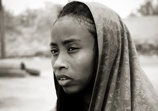 Portrait of a muslim eritrean woman, Northern Red Sea, Massawa, Eritrea