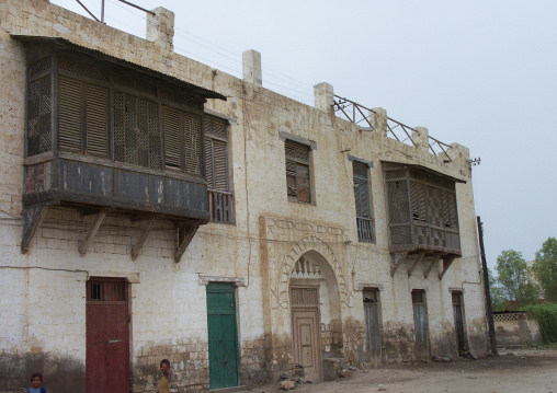 Mashrabiyah on an old ottoman building, Northern Red Sea, Massawa, Eritrea