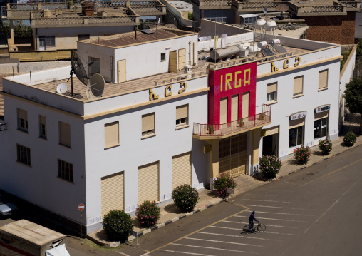 High angle view of Irga garage building, Central Region, Asmara, Eritrea