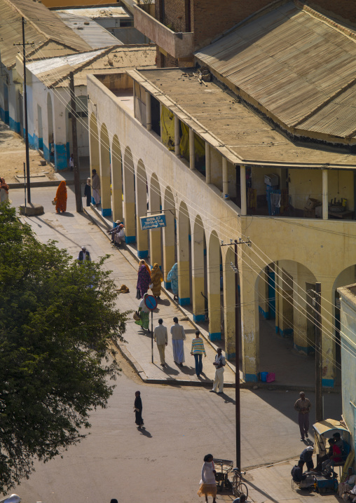High angle view of the city center, Anseba, Keren, Eritrea