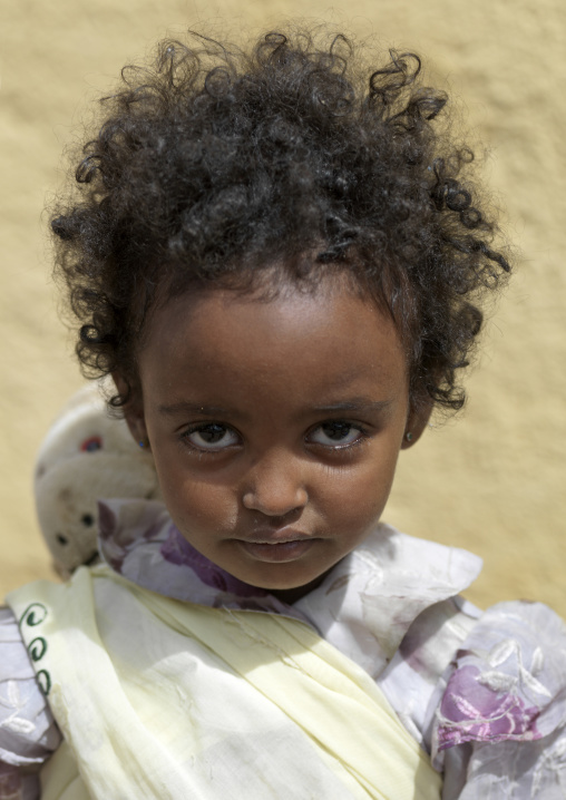 Portrait of a cute little eritrean girl, Central Region, Asmara, Eritrea