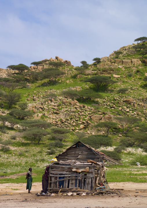 Afar tribe village in Desei island, Northern Red Sea, Dahlak, Eritrea