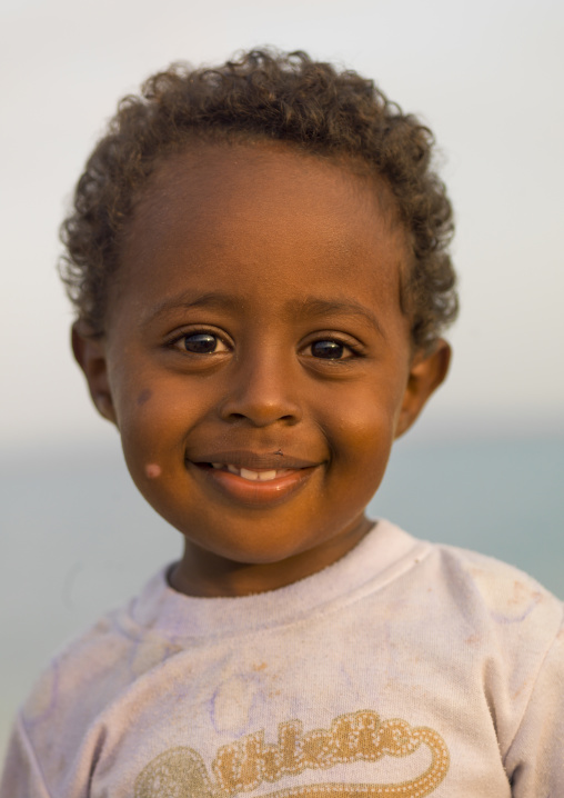 Portrait of an Afar tribe boy in Desei island, Northern Red Sea, Dahlak, Eritrea