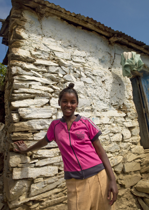 Portrait of an eritrean teenage girl, Central Region, Arbaroba, Eritrea