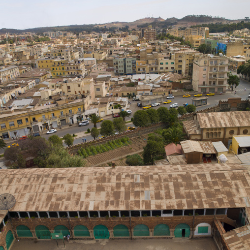 High angle view of the town, Central Region, Asmara, Eritrea