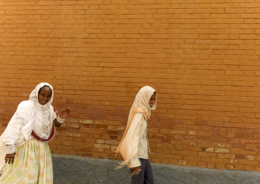 Mother and daughter in the street, Central Region, Asmara, Eritrea