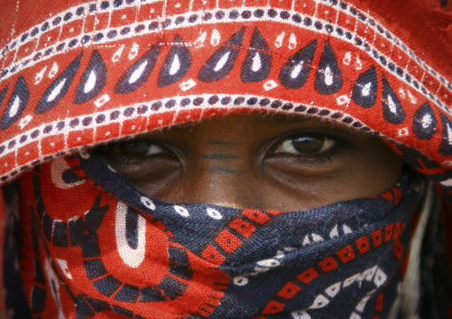 Portrait of an Afar tribe woman, Northern Red Sea, Thio, Eritrea
