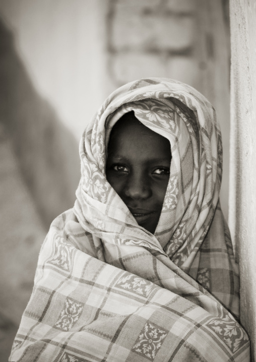 Eritrean boy protecting from the cold, Anseba, Keren, Eritrea