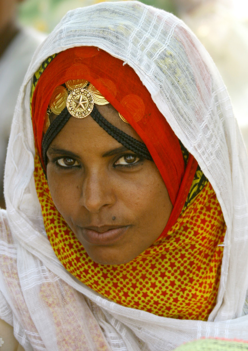 Eritrean orthodox woman at festival of Mariam Dearit, Anseba, Keren, Eritrea
