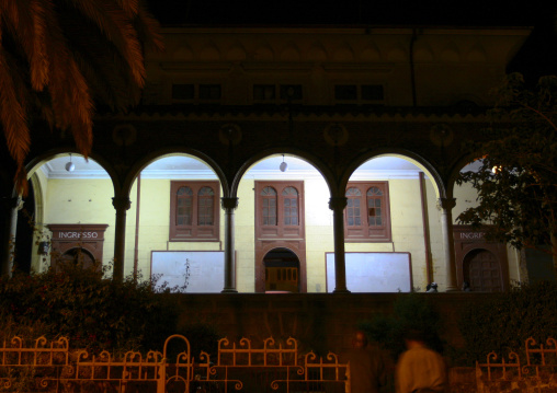 Opera house at night, Central Region, Asmara, Eritrea
