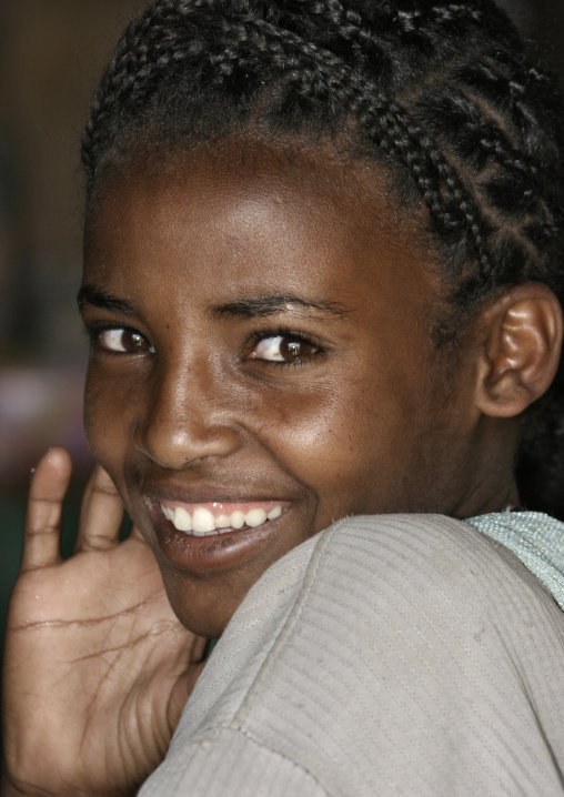 Portrait of a beautiful eritrean girl, Central Region, Asmara, Eritrea