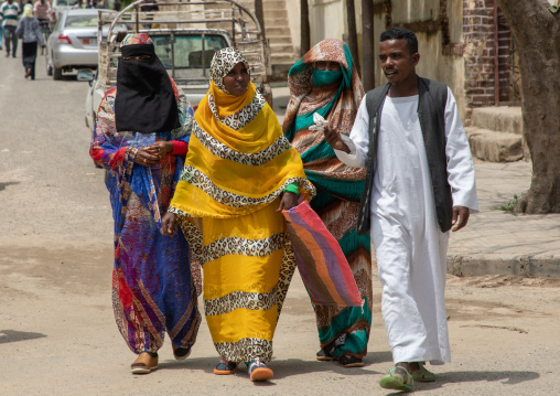 Muslims eritrean people in the street, Semien-Keih-Bahri, Keren, Eritrea