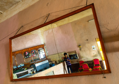 Huge mirror in a bar, Semien-Keih-Bahri, Keren, Eritrea
