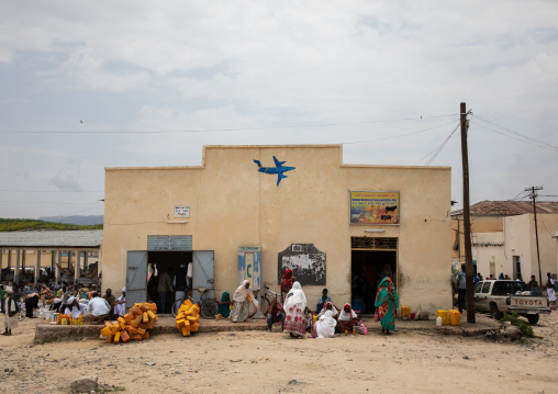 Building with a plane painted on it, Semien-Keih-Bahri, Keren, Eritrea
