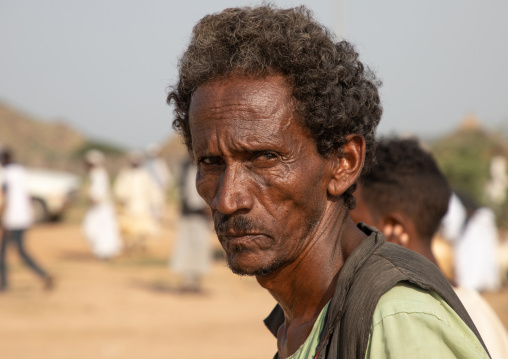 Eritrean man in the livestock market, Gash-Barka, Agordat, Eritrea