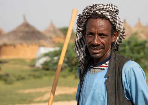 Eritrean man in the livestock market, Gash-Barka, Agordat, Eritrea