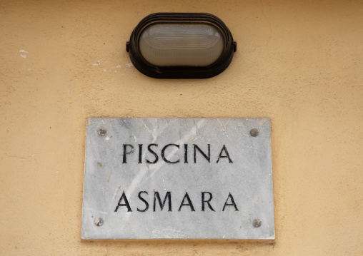 Piscina asmara sign, Central region, Asmara, Eritrea
