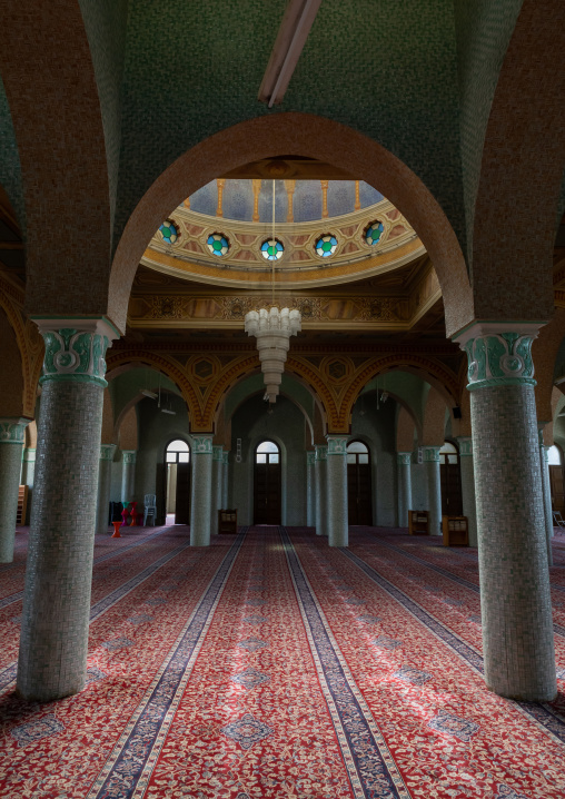 Columns in the grand mosque Kulafa al Rashidin, Central region, Asmara, Eritrea