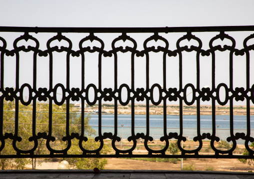Metal balcony from the italian colonial era, Northern Red Sea, Massawa, Eritrea