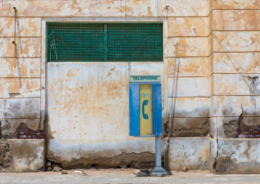 Eritel phone booth in the street, Northern Red Sea, Massawa, Eritrea