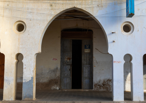 Ottoman architecture building arcade, Northern Red Sea, Massawa, Eritrea