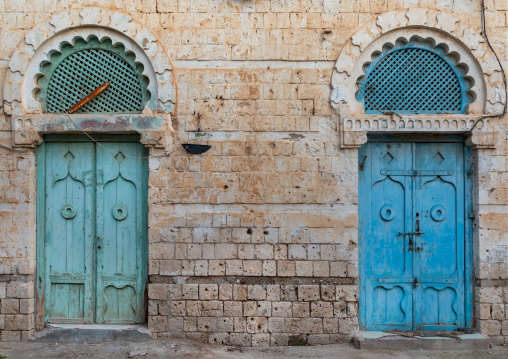 Ottoman architecture building doors, Northern Red Sea, Massawa, Eritrea