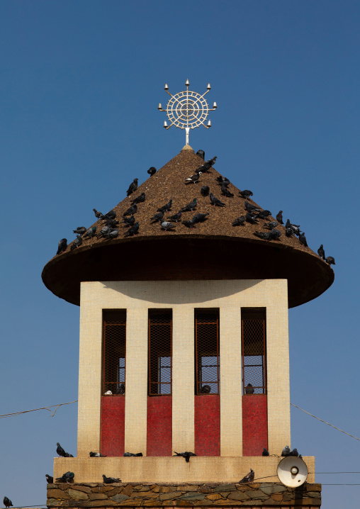Enda mariam orthodox cathedral tower, Central region, Asmara, Eritrea