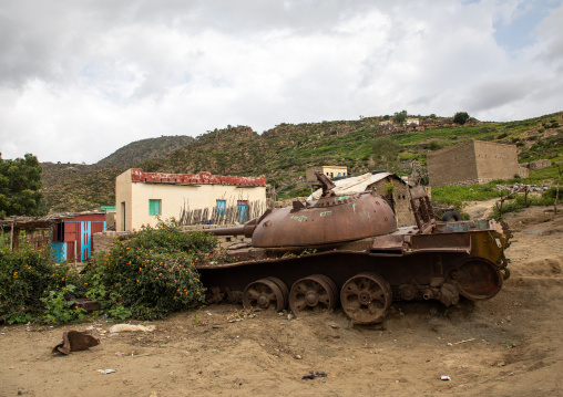 Abandoned tank near a village, Semien-Keih-Bahri, Elabered, Eritrea