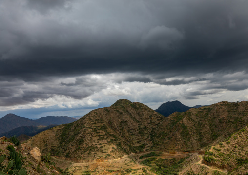 Storm clouds in the highlands, Central region, Asmara, Eritrea