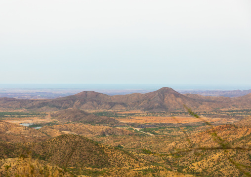 Arid landscape with hills, Debub, Ghinda, Eritrea