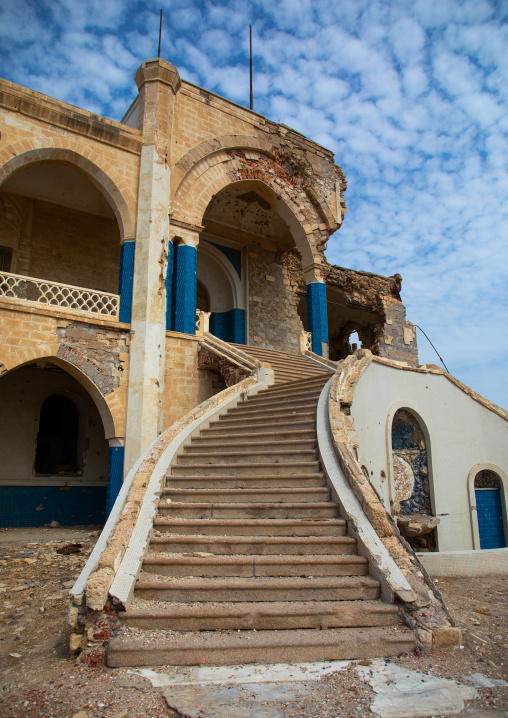 Ruins of the old palace of Haile Selassie, Northern Red Sea, Massawa, Eritrea