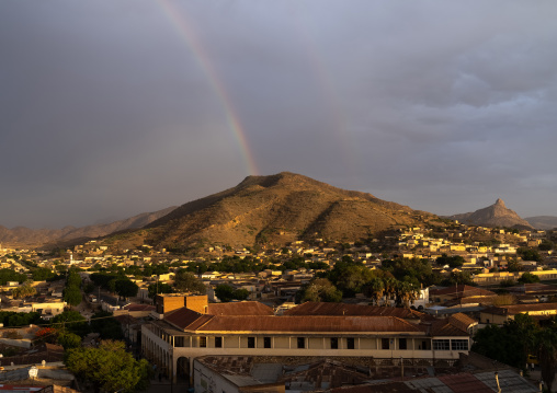 Rainbow over the town, Semien-Keih-Bahri, Keren, Eritrea