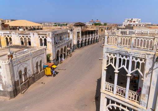 High angle view of the ottoman old city, Northern Red Sea, Massawa, Eritrea