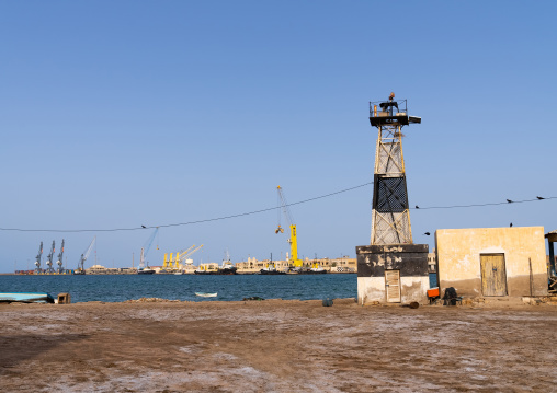 Cranes in the port, Northern Red Sea, Massawa, Eritrea