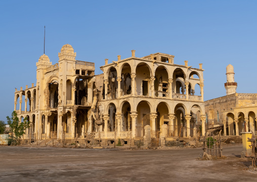Ruins of the former banca d'italia, Northern Red Sea, Massawa, Eritrea