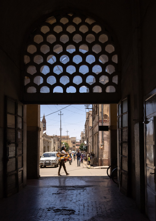 Covered market built during the italian colonial era, Central Region, Asmara, Eritrea