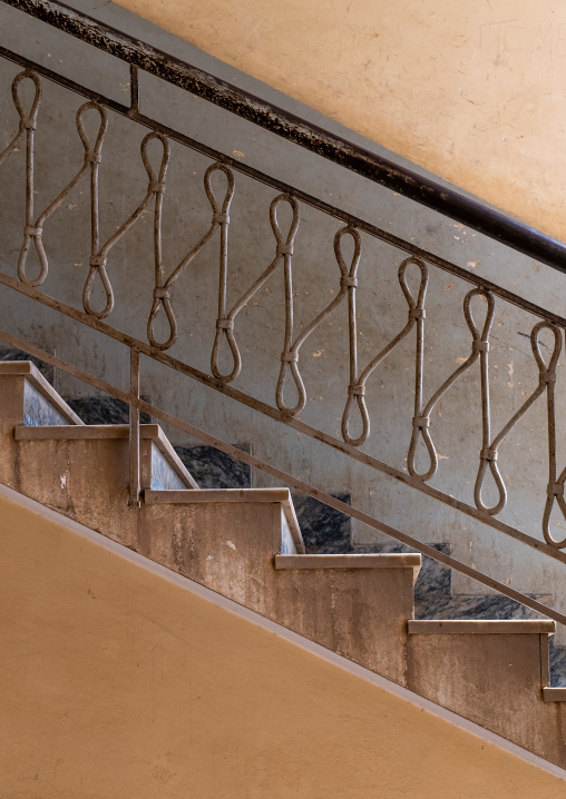 Stairs in an old italian colonial building, Central Region, Asmara, Eritrea