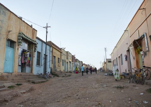 Former indigenous quarter under italian times, Central Region, Asmara, Eritrea