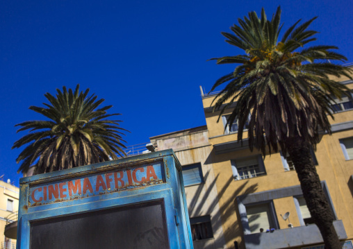 Cinema africa billboard on Harnet avenue, Central Region, Asmara, Eritrea