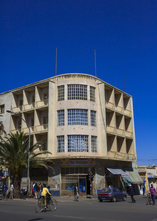 Art deco italian colonial building, Central Region, Asmara, Eritrea