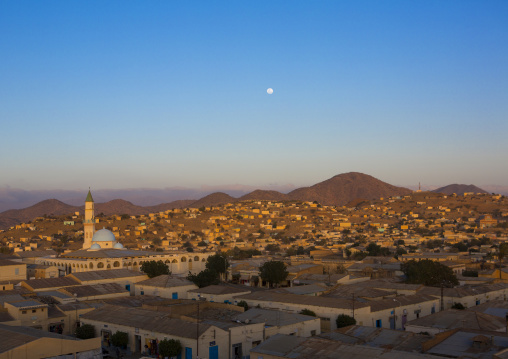 Panorama of the town at sunset, Anseba, Keren, Eritrea