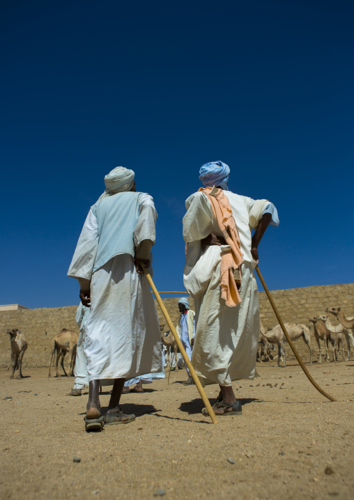 Muslim men in the monday camel market, Anseba, Keren, Eritrea