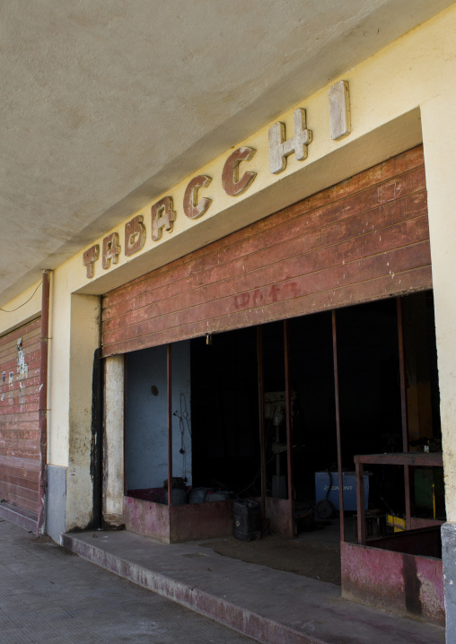 Old italian tabacchi shop, Debub, Dekemhare, Eritrea
