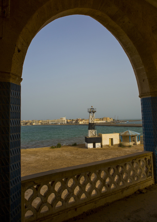 View from the ruins of the old palace of Haile Selassie, Northern Red Sea, Massawa, Eritrea