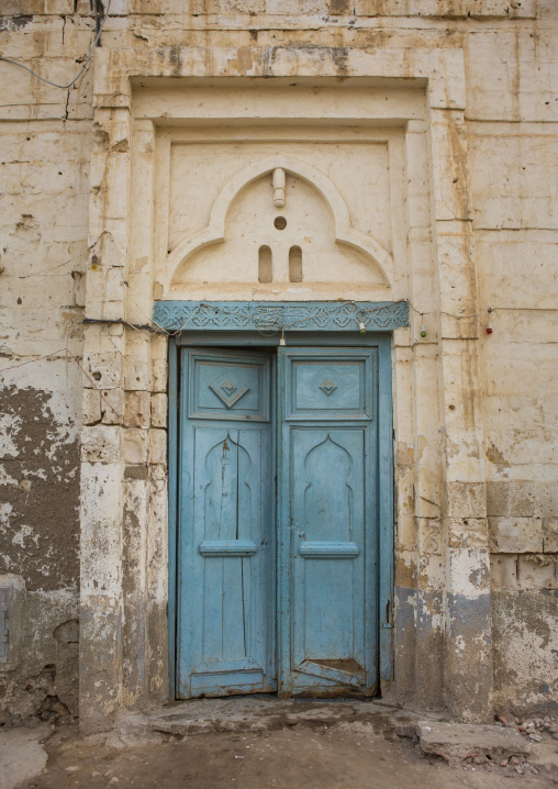 Old ottoman building door, Northern Red Sea, Massawa, Eritrea